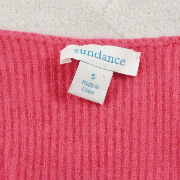 Sundance 100% Cashmere Knit Sweater Womens Small Pink Pull Over Soft Cozy - Picture 3 of 8